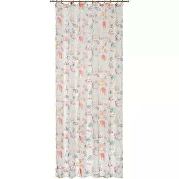 Тюль на ленте «Африка» 145x260 см цвет белый