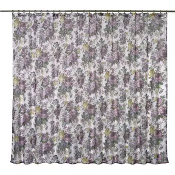 Тюль на ленте «Акварель, цветы», 250х180 см, цвет сиреневый