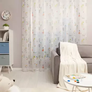 Тюль на ленте Детство 300x280 см цвет белый