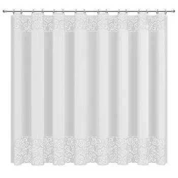 Тюль на ленте для кухни Трифоль 170x155 см цвет белый