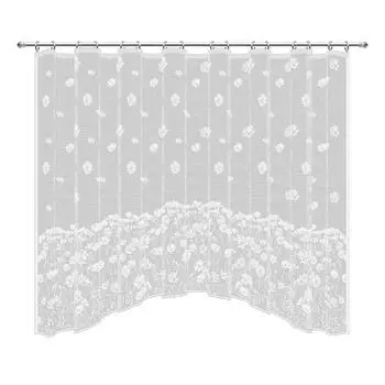 Тюль на ленте для кухни «Зара» 260х160 см цвет белый