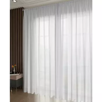 Тюль на ленте Джесси 300x280 см цвет серый