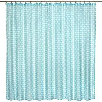 Тюль на ленте «Геометрия» 250х180 см полиэстер цвет бирюзовый