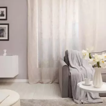 Тюль на ленте Inspire Jamy 285x280 см цвет Trench6 бежевый