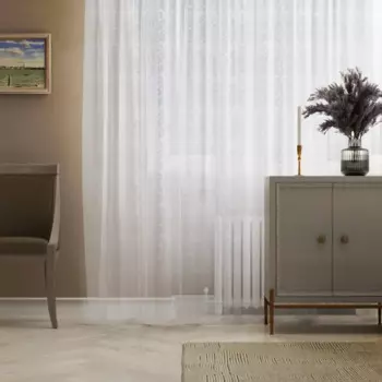 Тюль на ленте Элис 250x260 см цвет белый