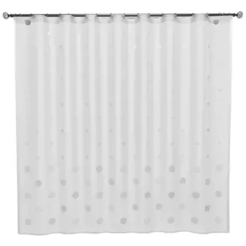 Тюль на ленте Круги 300x280 см цвет белый