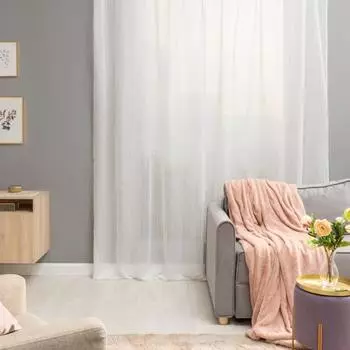 Тюль на ленте «Лолита» 300x280 см полиэстер цвет белый