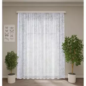 Тюль на ленте Нежность 300x280 см цвет белый