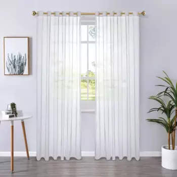 Тюль на ленте Palu 140x260 см цвет белый Cool 6