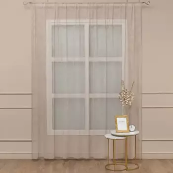 Тюль на ленте Premium 300x260 см цвет бежевый