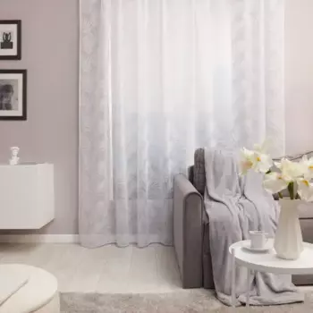 Тюль на ленте Робелена 300x260 см цвет белый