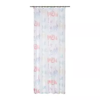 Тюль на ленте «Скрипт» 145x260 см детский цвет белый