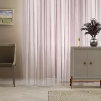 Тюль на ленте Виола 300x310 см цвет светло-сиреневый