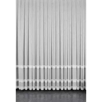 Тюль на отрез сетка Косички 1 м/п 300 см цвет экрю