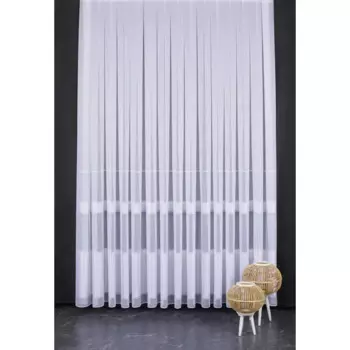 Тюль на отрез сетка Полосы 1 м/п 290 см цвет белый