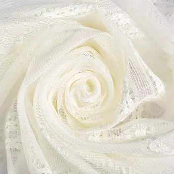 Тюль «Сетка» 280 см цвет молочный