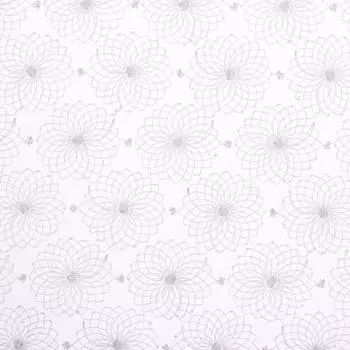 Тюль «Снежинки» вышивка на сетке 280 см цвет молочный