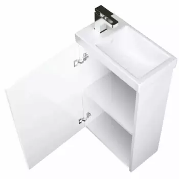 Тумба под раковину 1Marka Ноктюрн 40П 1Д подвесная 39 см МДФ цвет белый