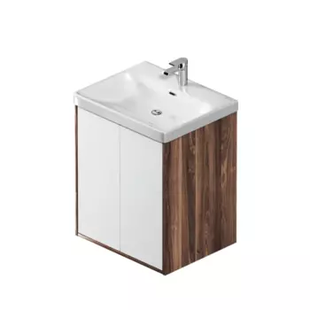 Тумба под раковину AM.PM Stern напольная 60 см цвет белый/орех