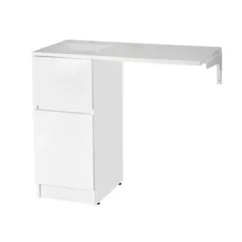 Тумба для стиральной машины Терни Konsensa напольная 38 см под раковину 100 см цвет белый