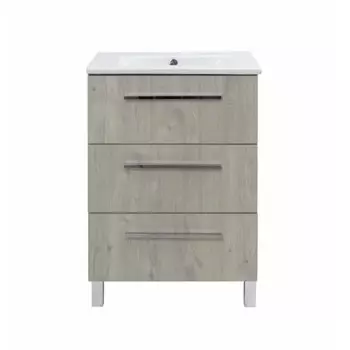 Тумба под раковину Мадрид Квадро 60 см цвет дуб