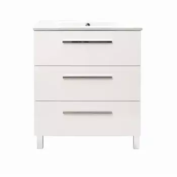 Тумба под раковину Мадрид Квадро 75 см цвет белый