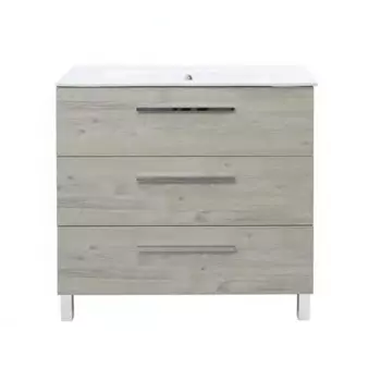 Тумба под раковину Мадрид Квадро 90 см цвет дуб