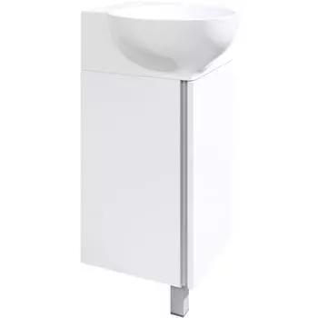 Тумба под раковину Aqwella Тео 45 напольная угловая цвет белый