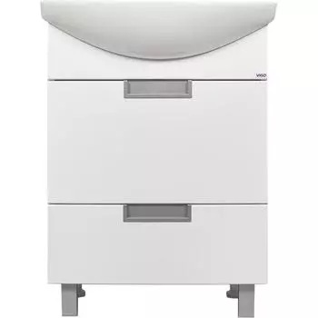 Тумба под раковину напольная «Венто» 60 см цвет белый