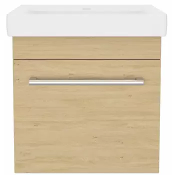 Тумба под раковину подвесная Aquaton Поль 50 см цвет дуб каменный