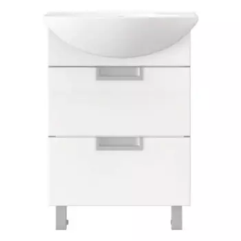 Тумба под раковину Vigo Vento Элеганс напольная 55 см цвет белый