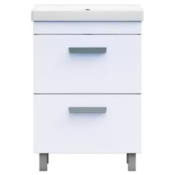 Тумба в ванную Vigo Milo 60-0-2 60x80 см ДСП цвет белый глянец