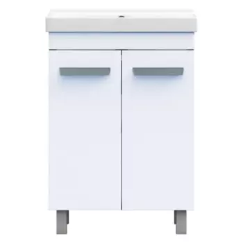 Тумба в ванную Vigo Milo 60-2-0 60x80 см ДСП цвет белый глянец