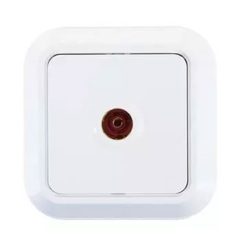 ТВ-розетка оконечная накладная Makel Siva Ustu шлейф, цвет белый