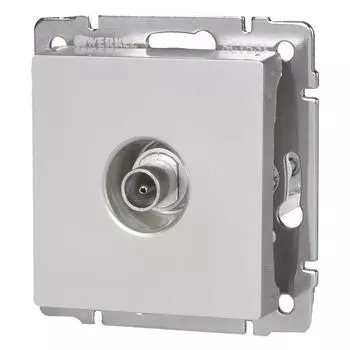 ТВ-розетка оконечная встраиваемая Werkel звезда, цвет серебро