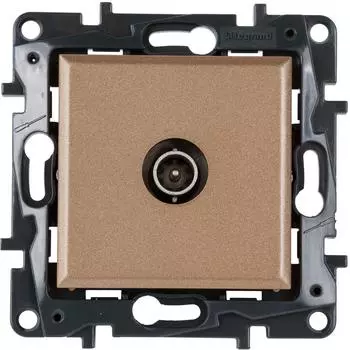 Розетка TV (телевизионная) - Legrand Structura - проходная - шампань