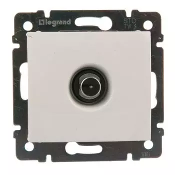 Розетка TV (телевизионная) - Legrand Valena - проходная - белый
