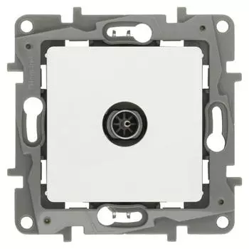 ТВ-розетка встраиваемая Legrand Etika звезда, цвет белый