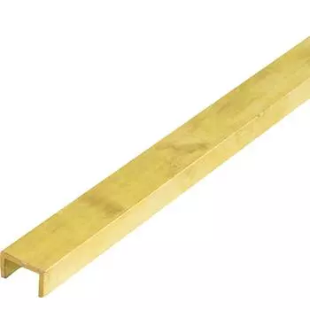 U-Профиль 10x6x1x1000 мм, латунь