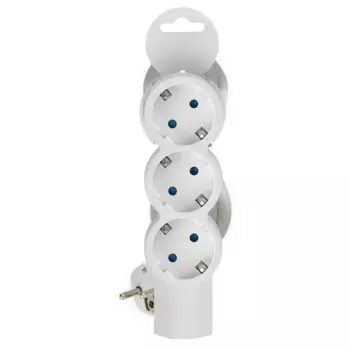 Удлинитель бытовой Duwi 32076 3 розетки с заземлением 3x1 мм 1 м цвет белый