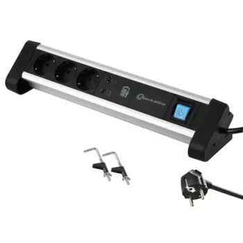 Удлинитель бытовой Electraline 3 розетки с заземлением 3x1.5 мм 2 м цвет черный