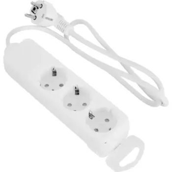 Удлинитель бытовой Lexman 3 розетки с заземлением 3x1 мм 1 м 3500 Вт с креплением