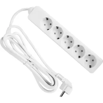Удлинитель бытовой Lexman 5 розеток с заземлением 350x110x65 мм 3 м цвет белый
