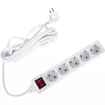 Удлинитель бытовой Lexman 5 розеток с заземлением 3x1.5 мм 5 м 3500 Вт с выключателем