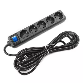 Удлинитель бытовой Skybeam 5 розеток с заземлением 3x1.5 мм 5 м 3500 Вт цвет черный