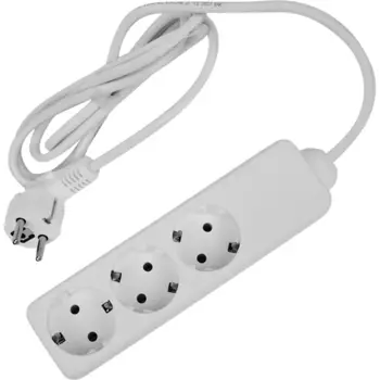 Удлинитель бытовой Защита Про 3 розетки с заземлением 3x0.75 мм 1.8 м 2200 Вт цвет белый