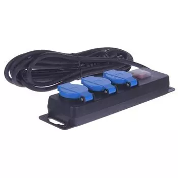 Удлинитель силовой Skybeam 3 розетки с заземлением 3x1.5 мм 5 м цвет черный