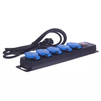 Удлинитель силовой Skybeam 5 розеток с заземлением 3x1.5 мм 3 м цвет черный