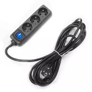 Удлинитель бытовой Skybeam 3 розетки с заземлением 3x1.5 мм 3 м 3500 Вт цвет черный