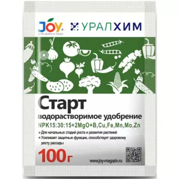 Удобрение водорастворимое Старт для роста растений 100 гр